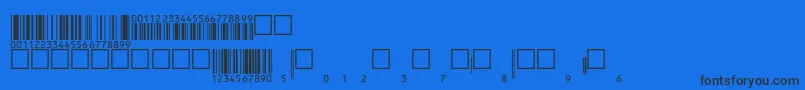 Fonte V200009 – fontes pretas em um fundo azul
