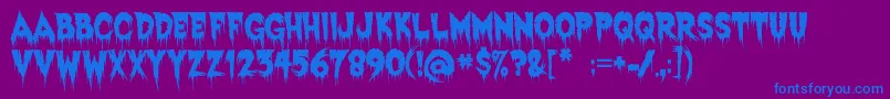 ExquisiteCorpse-fontti – siniset fontit violetilla taustalla
