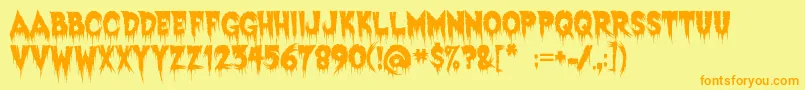 ExquisiteCorpse Font – Orange Fonts on Yellow Background