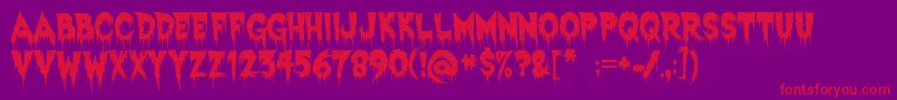 ExquisiteCorpse Font – Red Fonts on Purple Background