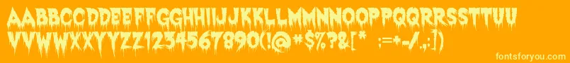 ExquisiteCorpse Font – Yellow Fonts on Orange Background