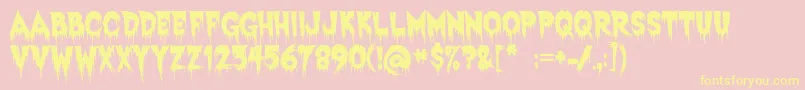 ExquisiteCorpse Font – Yellow Fonts on Pink Background