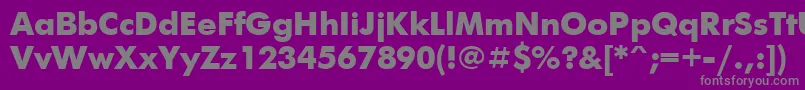 フォントFtx1 – 紫の背景に灰色の文字