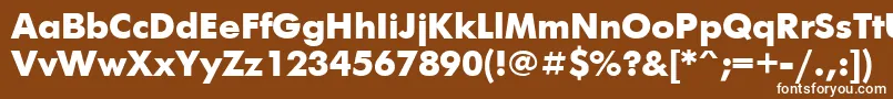 フォントFtx1 – 茶色の背景に白い文字