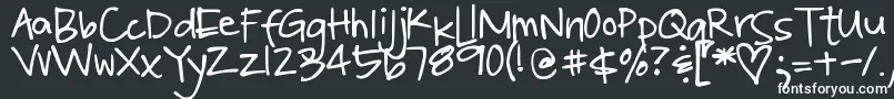Шрифт DjbPoppyseed – белые шрифты