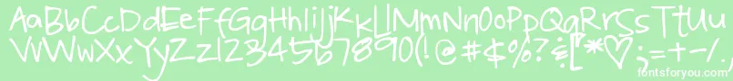 DjbPoppyseed Font – White Fonts on Green Background