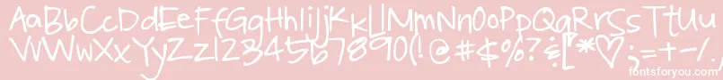 DjbPoppyseed Font – White Fonts on Pink Background