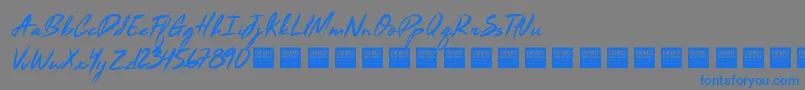 BlackMarbleDemo Font – Blue Fonts on Gray Background