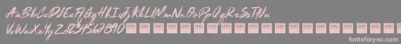 BlackMarbleDemo Font – Pink Fonts on Gray Background