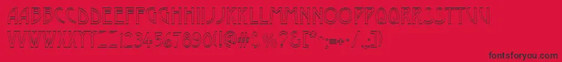 DustineRegular Font – Black Fonts on Red Background