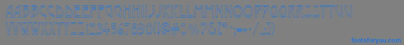 DustineRegular Font – Blue Fonts on Gray Background