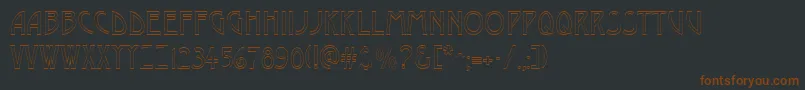 DustineRegular Font – Brown Fonts on Black Background