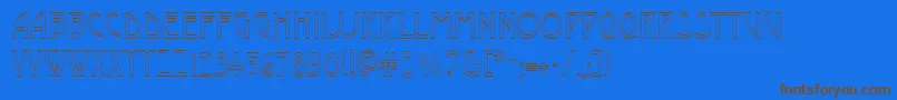 DustineRegular Font – Brown Fonts on Blue Background