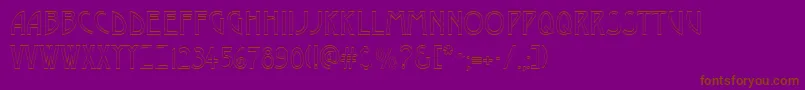 DustineRegular-Schriftart – Braune Schriften auf violettem Hintergrund