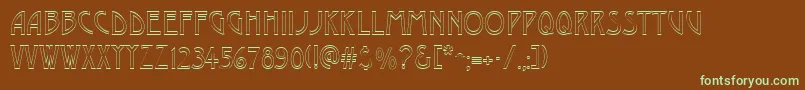 DustineRegular Font – Green Fonts on Brown Background