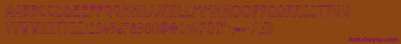 DustineRegular Font – Purple Fonts on Brown Background