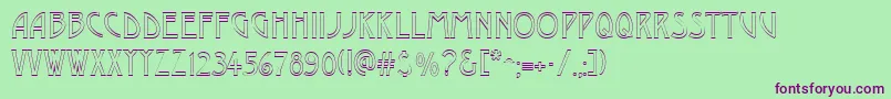 DustineRegular Font – Purple Fonts on Green Background