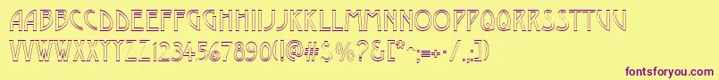 DustineRegular Font – Purple Fonts on Yellow Background