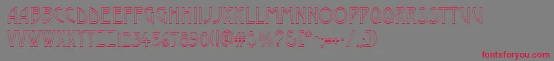 DustineRegular Font – Red Fonts on Gray Background