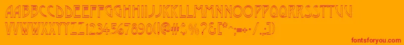 DustineRegular Font – Red Fonts on Orange Background