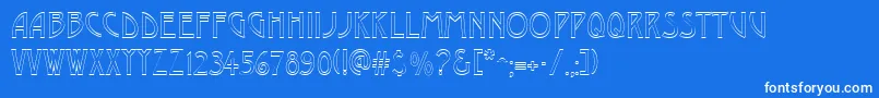 DustineRegular Font – White Fonts on Blue Background