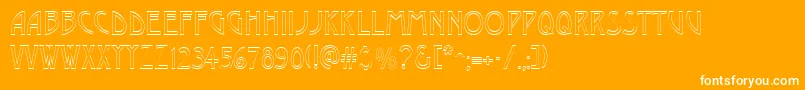 DustineRegular Font – White Fonts on Orange Background