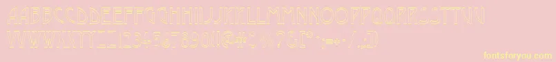 DustineRegular Font – Yellow Fonts on Pink Background