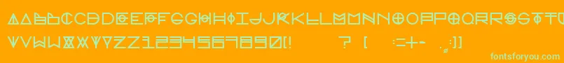 Figa Font – Green Fonts on Orange Background