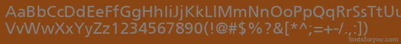 Шрифт ForeignerNormal – серые шрифты на коричневом фоне