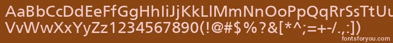 Czcionka ForeignerNormal – różowe czcionki na brązowym tle