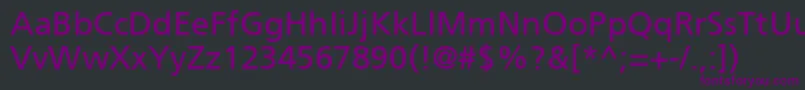 Шрифт ForeignerNormal – фиолетовые шрифты на чёрном фоне