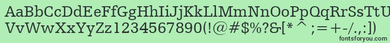 フォントHumanistSlabserif712Bt – 緑の背景に黒い文字