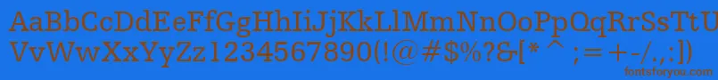 HumanistSlabserif712Bt Font – Brown Fonts on Blue Background