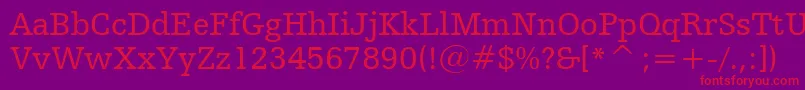 fuente HumanistSlabserif712Bt – Fuentes Rojas Sobre Fondo Morado