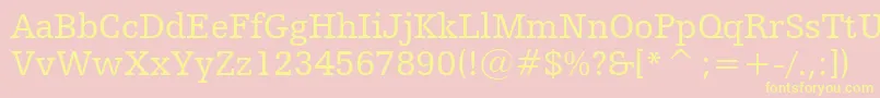 HumanistSlabserif712Bt Font – Yellow Fonts on Pink Background