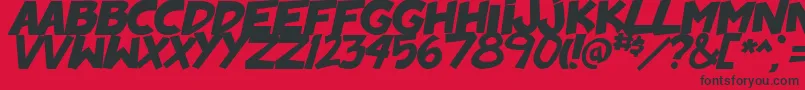 BadonkADonk2BoldItalic Font – Black Fonts on Red Background