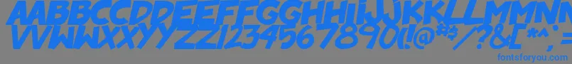 BadonkADonk2BoldItalic Font – Blue Fonts on Gray Background
