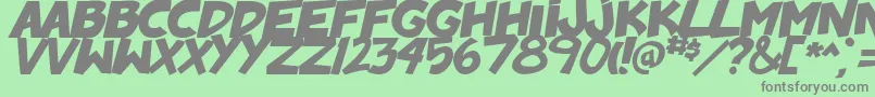 BadonkADonk2BoldItalic Font – Gray Fonts on Green Background