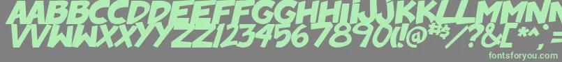 BadonkADonk2BoldItalic-Schriftart – Grüne Schriften auf grauem Hintergrund