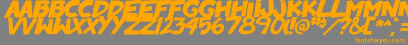 BadonkADonk2BoldItalic Font – Orange Fonts on Gray Background