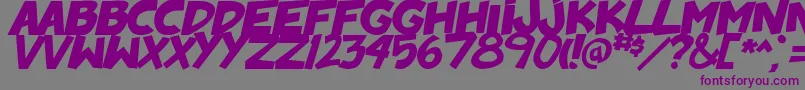BadonkADonk2BoldItalic Font – Purple Fonts on Gray Background