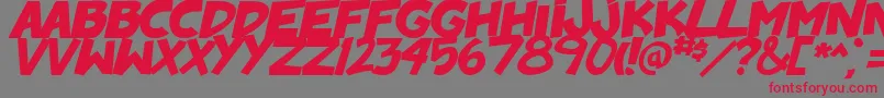 BadonkADonk2BoldItalic Font – Red Fonts on Gray Background