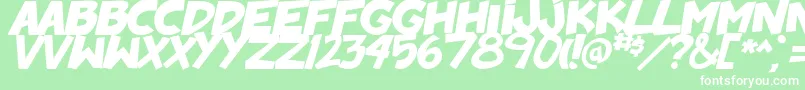 BadonkADonk2BoldItalic Font – White Fonts on Green Background