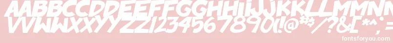 BadonkADonk2BoldItalic-Schriftart – Weiße Schriften auf rosa Hintergrund