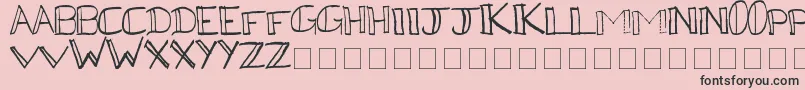 Weitere Informationen zur Kega-Schriftart Kega-Schriftart – Schwarze Schriften auf rosa Hintergrund