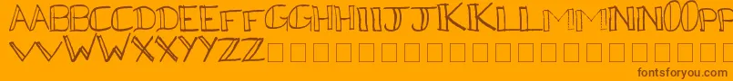 Lisätietoja Kega-fontista Kega-fontti – ruskeat fontit oranssilla taustalla