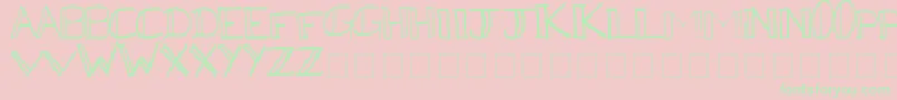 Kega Font – Green Fonts on Pink Background