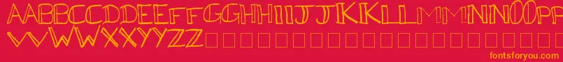 Kegaフォントについての詳細 フォントKega – 赤い背景にオレンジの文字