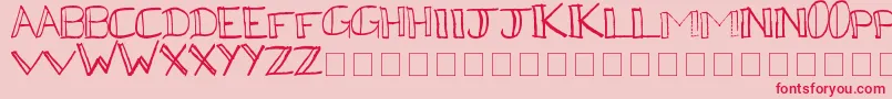 Kega Font – Red Fonts on Pink Background
