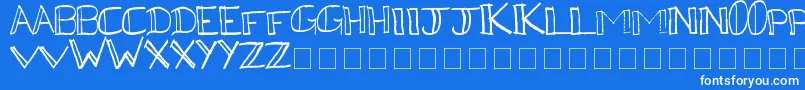 Шрифт Kega – белые шрифты на синем фоне